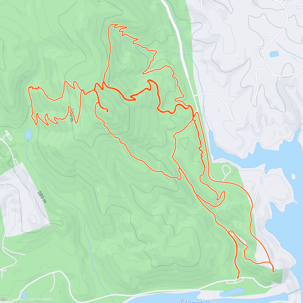 Mappa dell'attività Pine Mtn w/ Matthew