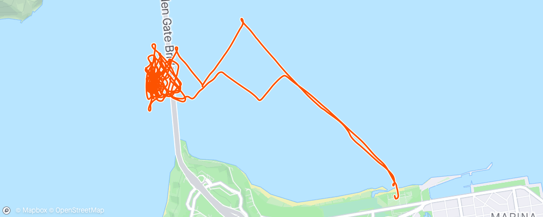 Map of the activity, Afternoon Stand Up Paddling