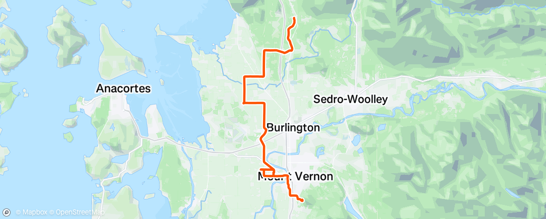 Map of the activity, Bike car run relay