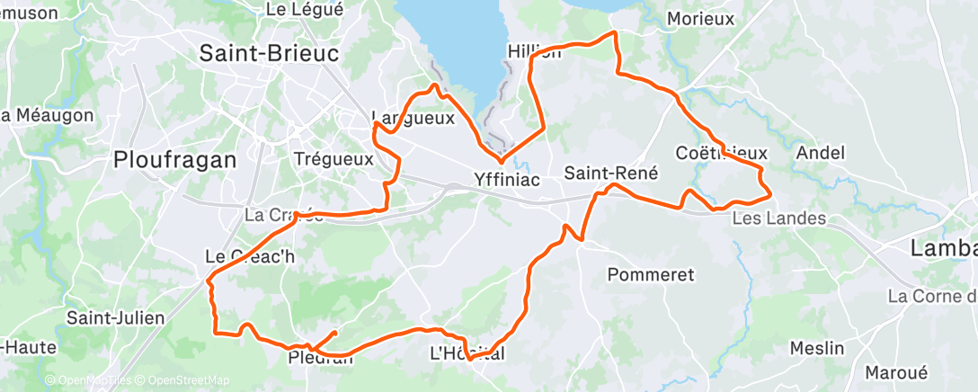 Карта физической активности (Sortie vélo dans l'après-midi)