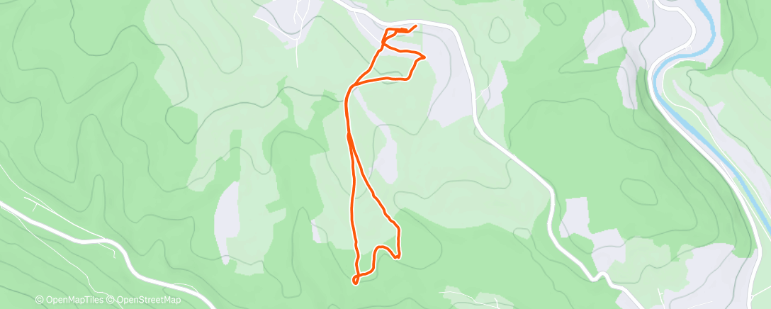 Map of the activity, Afternoon Run