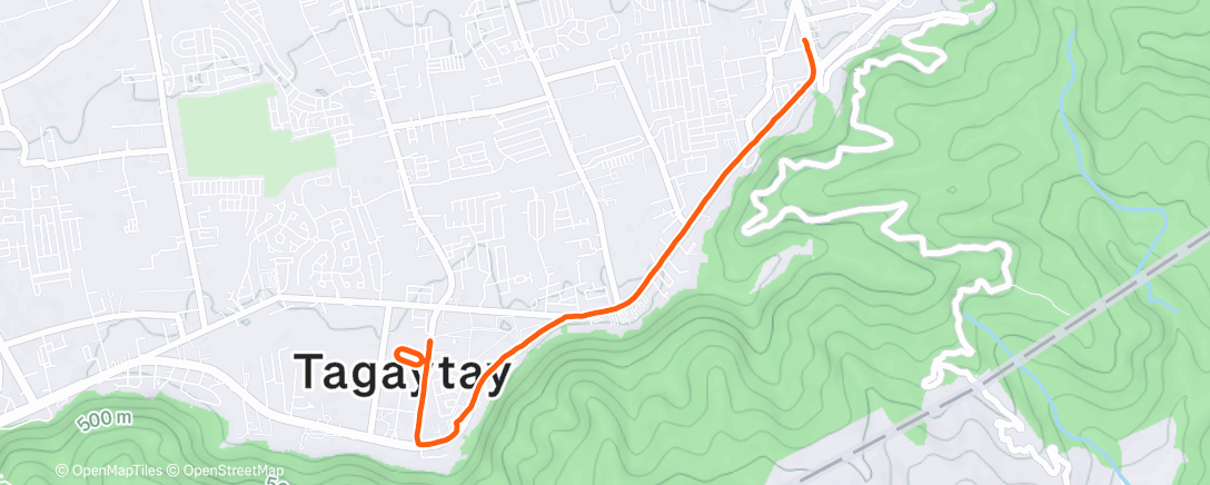 Map of the activity, Afternoon Trail Run