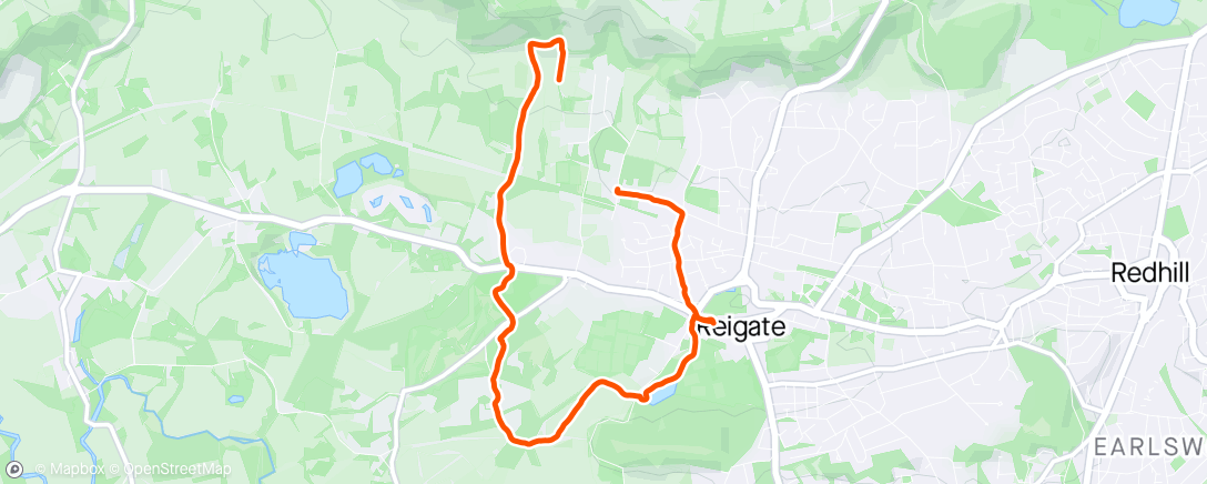 Map of the activity, Long way into town in the sun