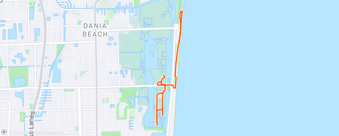 Map of the activity, Beach ride part 2