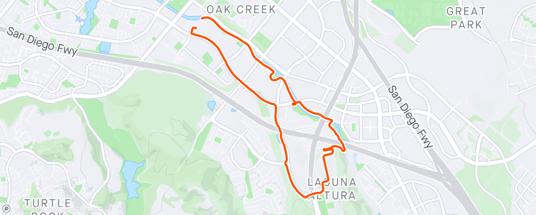 Map of the activity, 🌫️ Evening Run