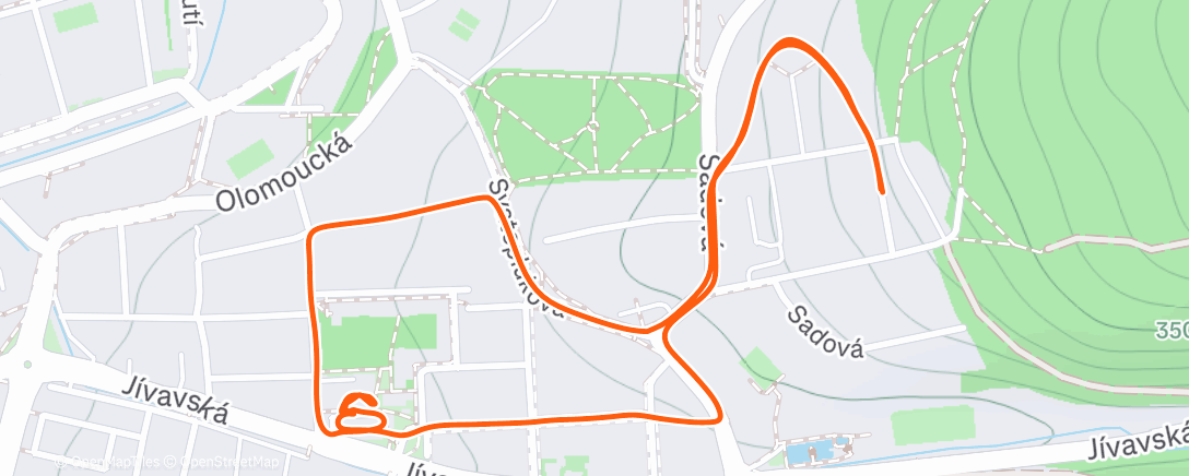 Map of the activity, Lunch Ride