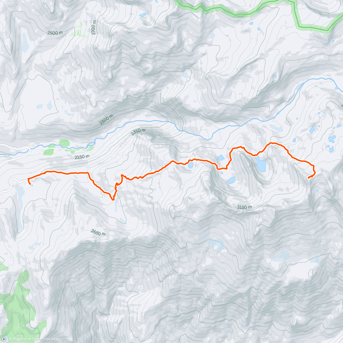 Map of the activity, Sequoia Splitboard day 2, part 2