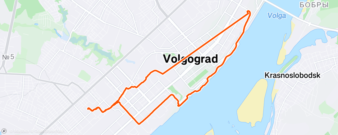 Map of the activity, Morning Run