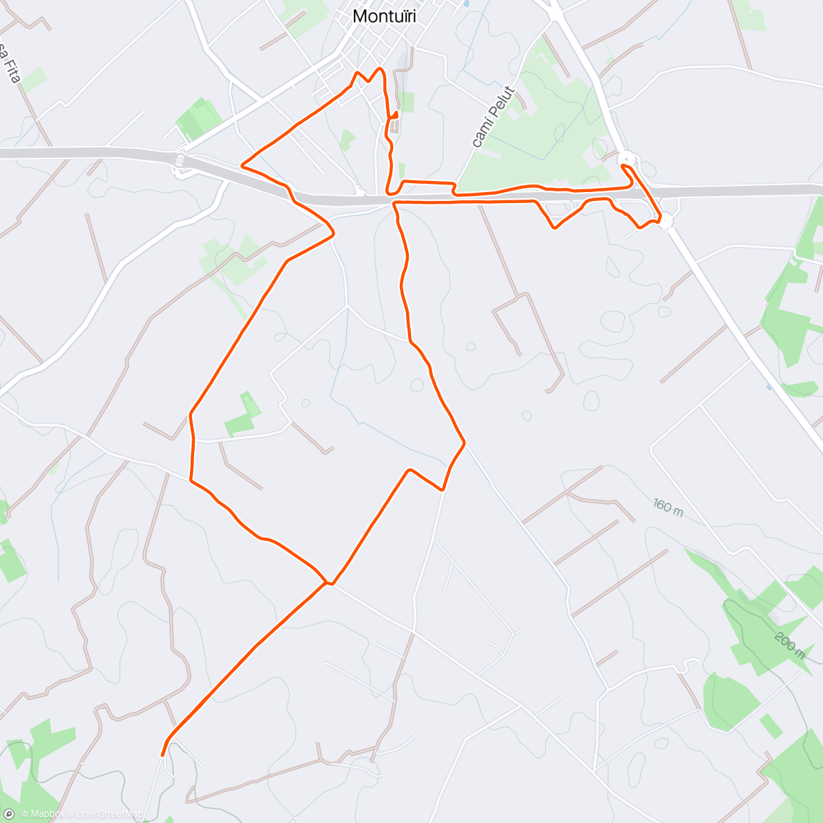 Map of the activity, Lunch Run 🥵☀️🔥