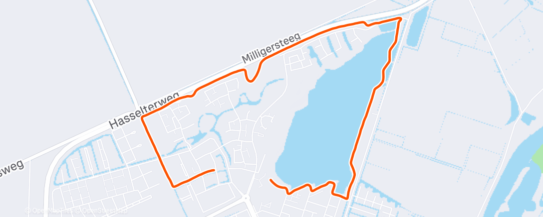 Map of the activity, Namiddagloop