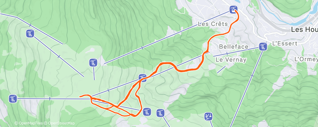 Mapa de la actividad (Morning Backcountry Ski)