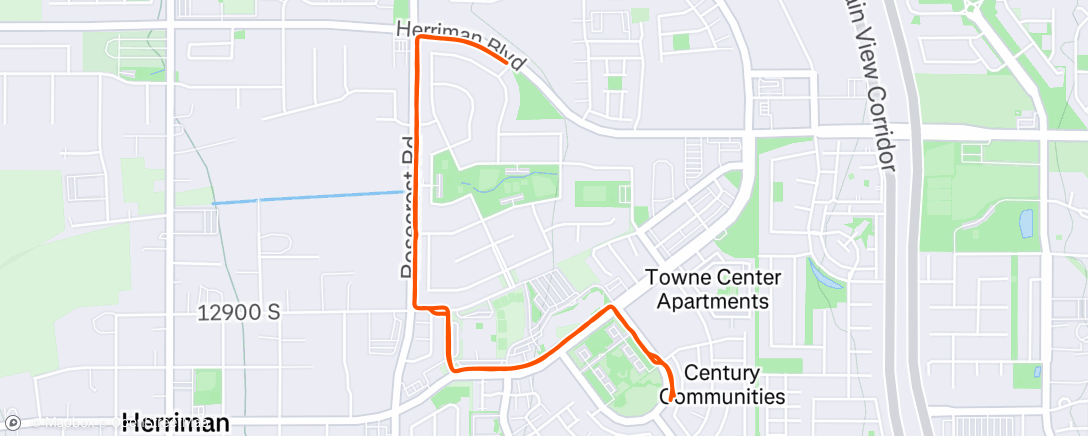 Map of the activity, Afternoon Run