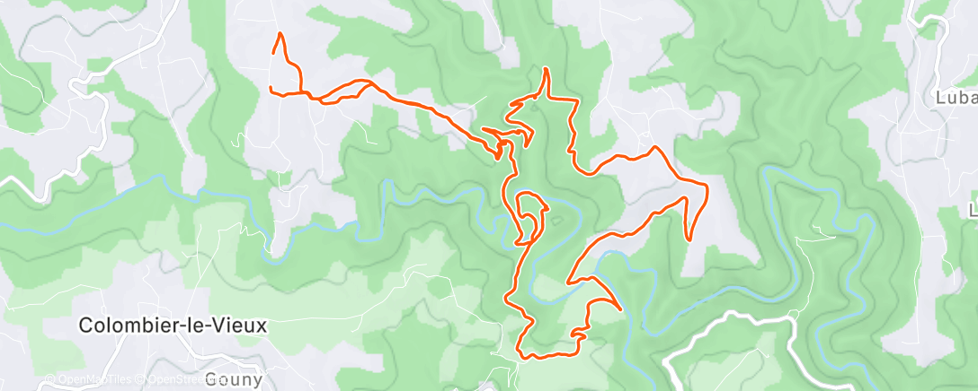Map of the activity, Marche et petit trot