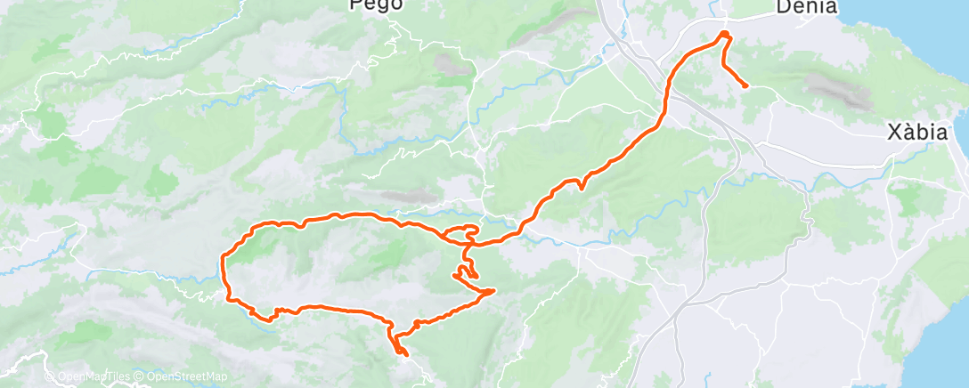 Map of the activity, Lunch Ride