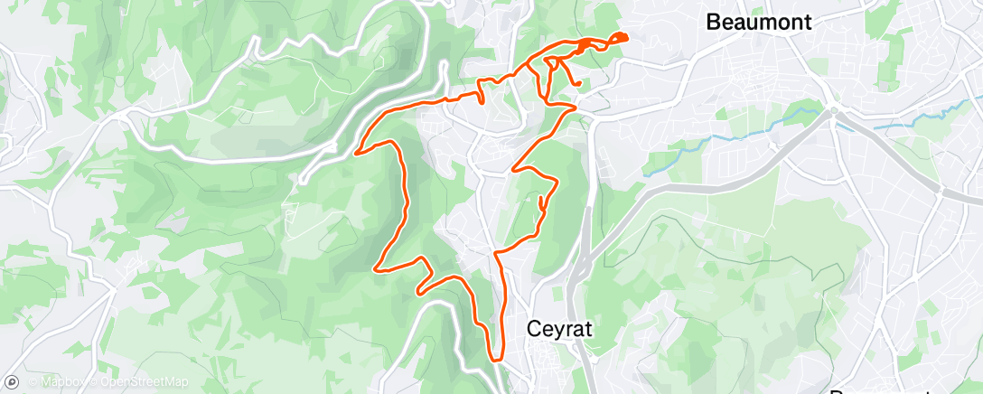 Map of the activity, Morning Mountain Bike Ride