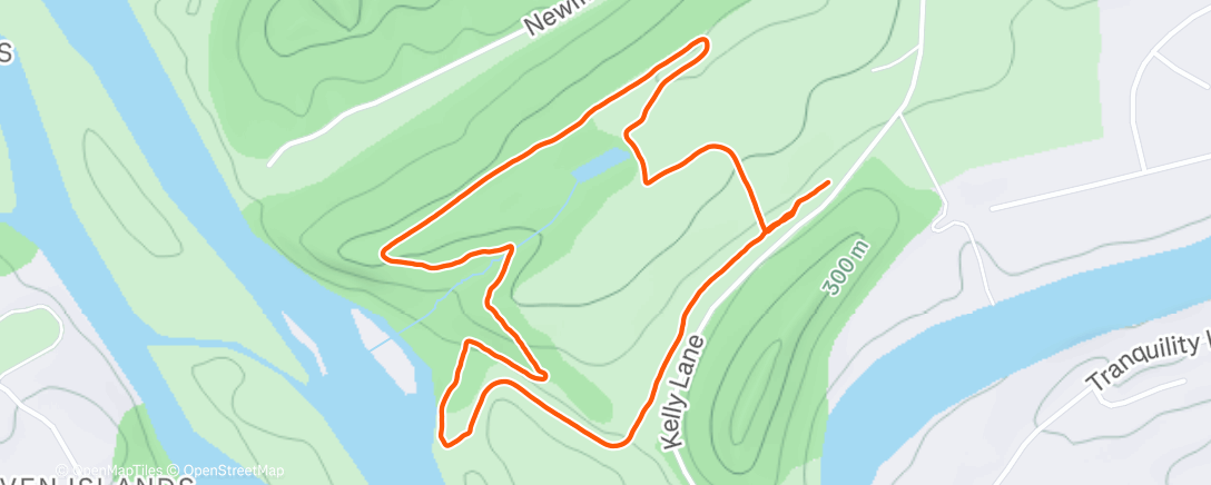 Map of the activity, Afternoon Hike