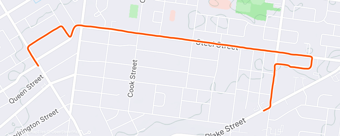 Map of the activity, Morning Run