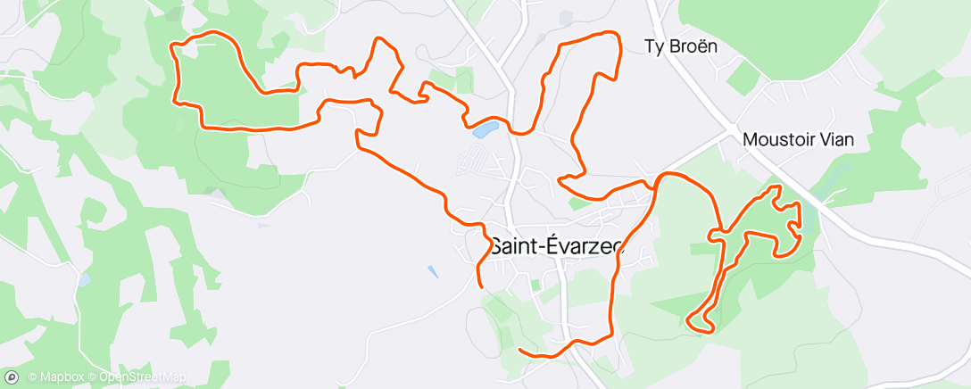 Mapa de la actividad, Sainté Trail 6eme