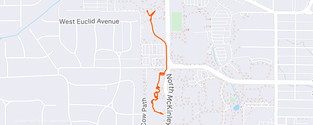 Map of the activity, Lunch Walk