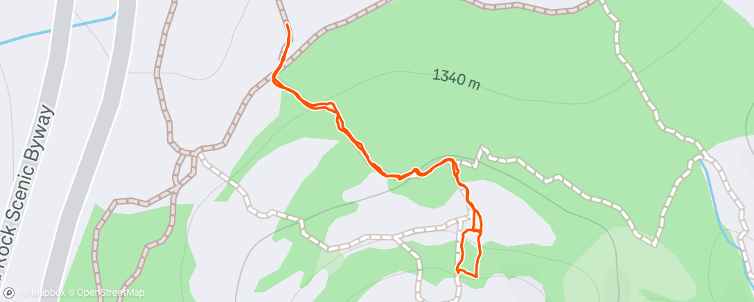 Map of the activity, Afternoon Hike