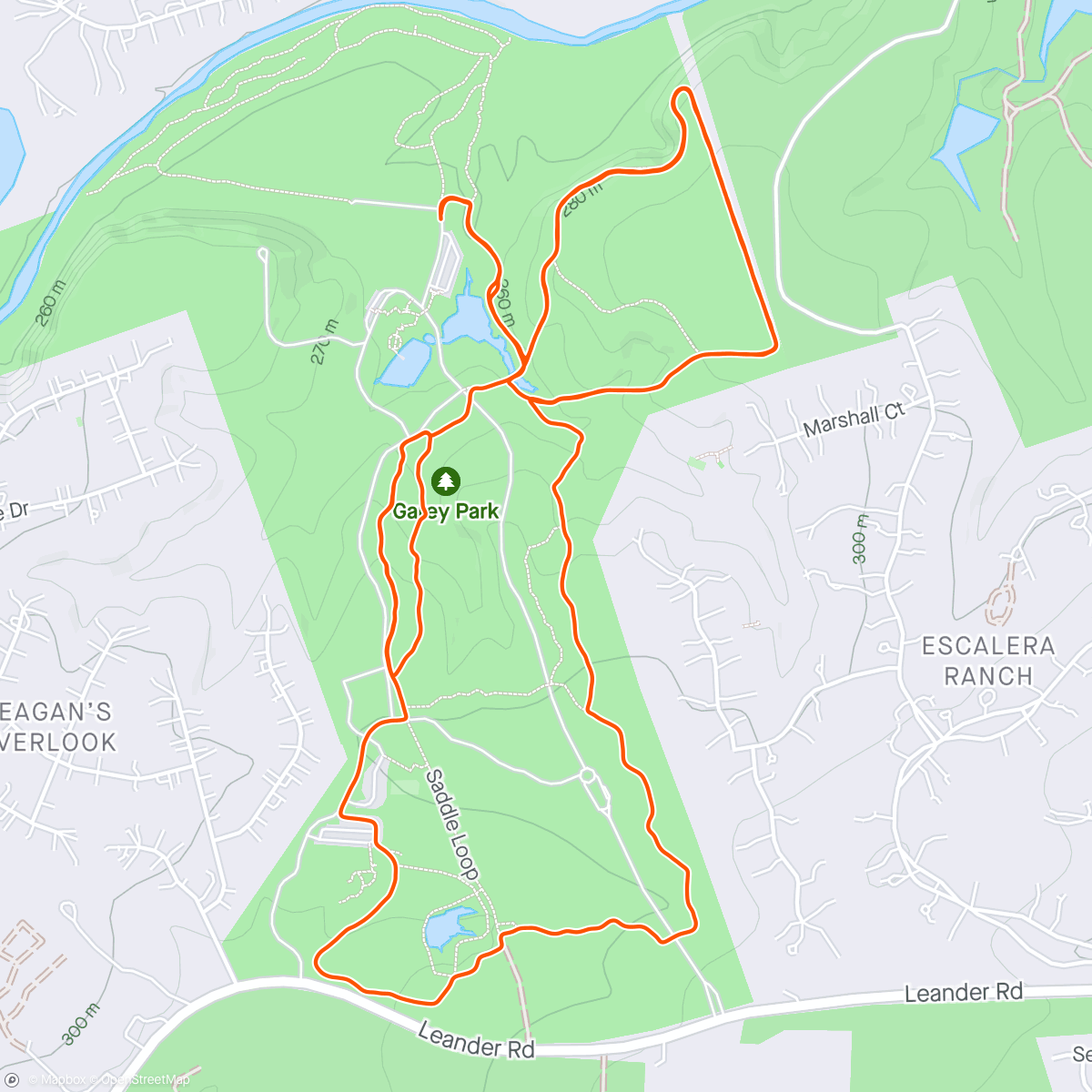 Map of the activity, Morning Trail Run