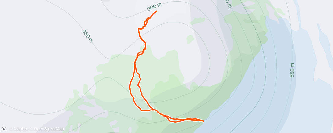 Mapa da atividade, Evening hike