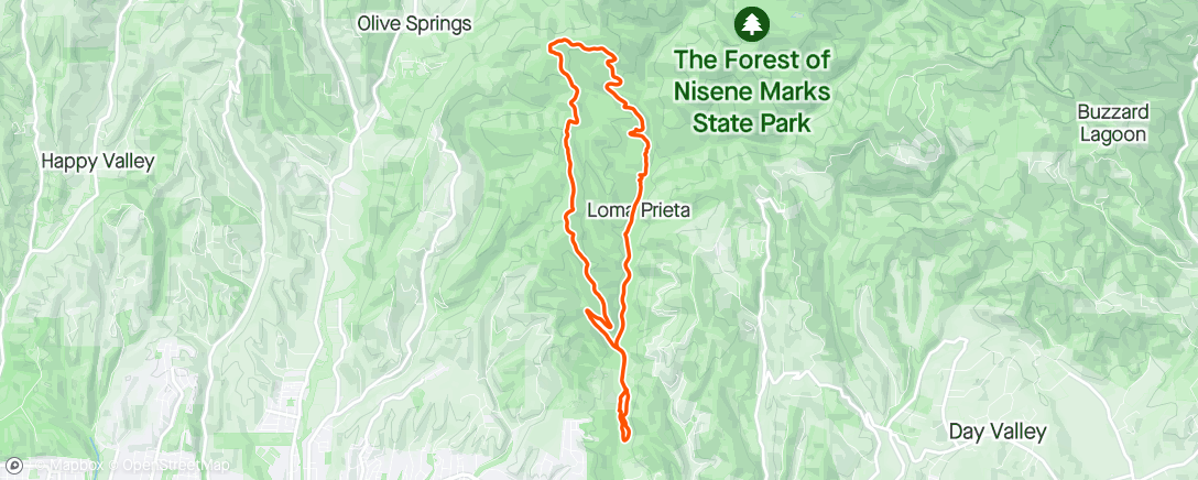 Map of the activity, First hike in months
