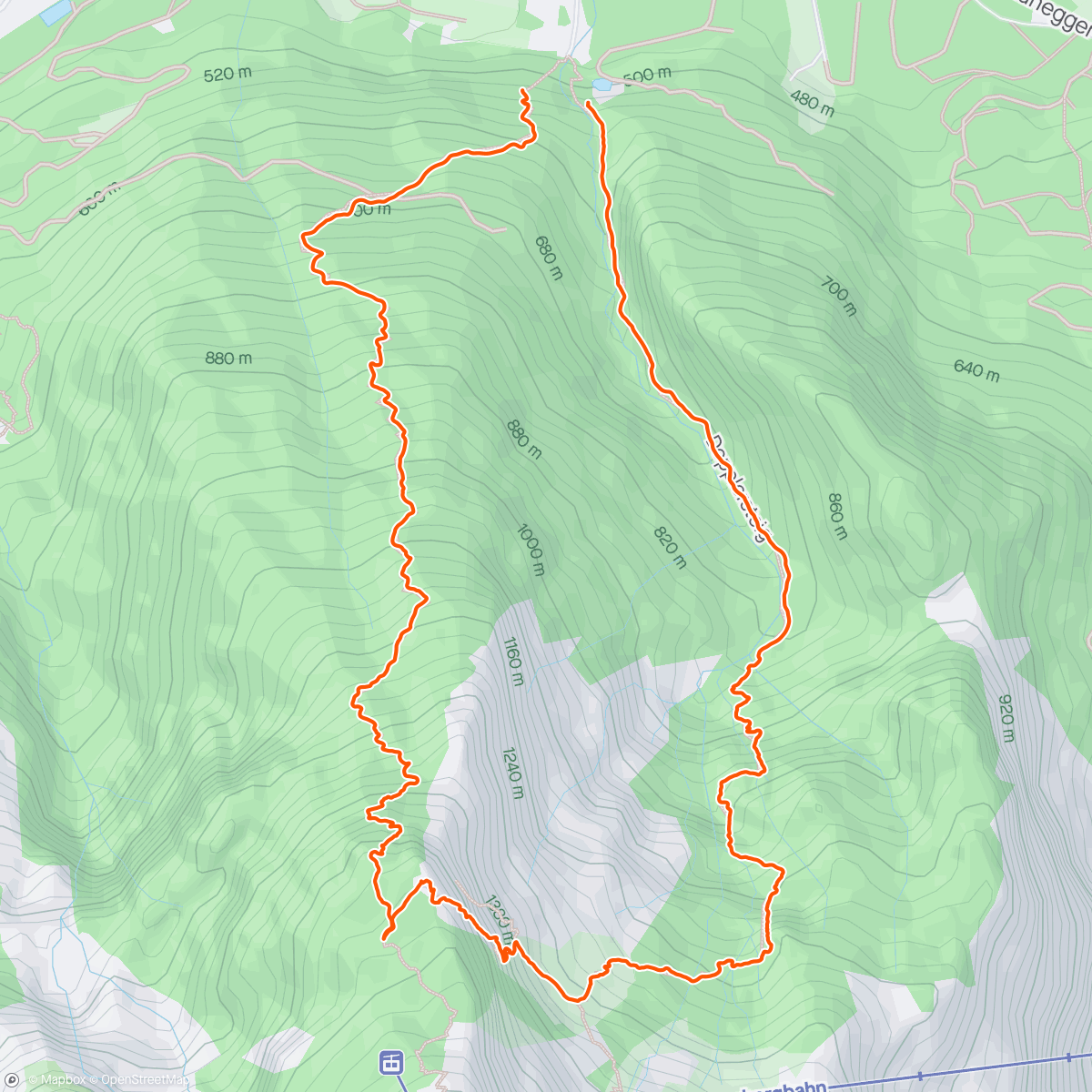 Mapa de la actividad, Untersberg loop 🔁 🌲