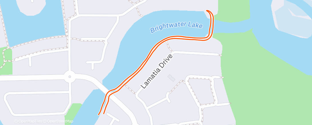 Map of the activity, Morning Run