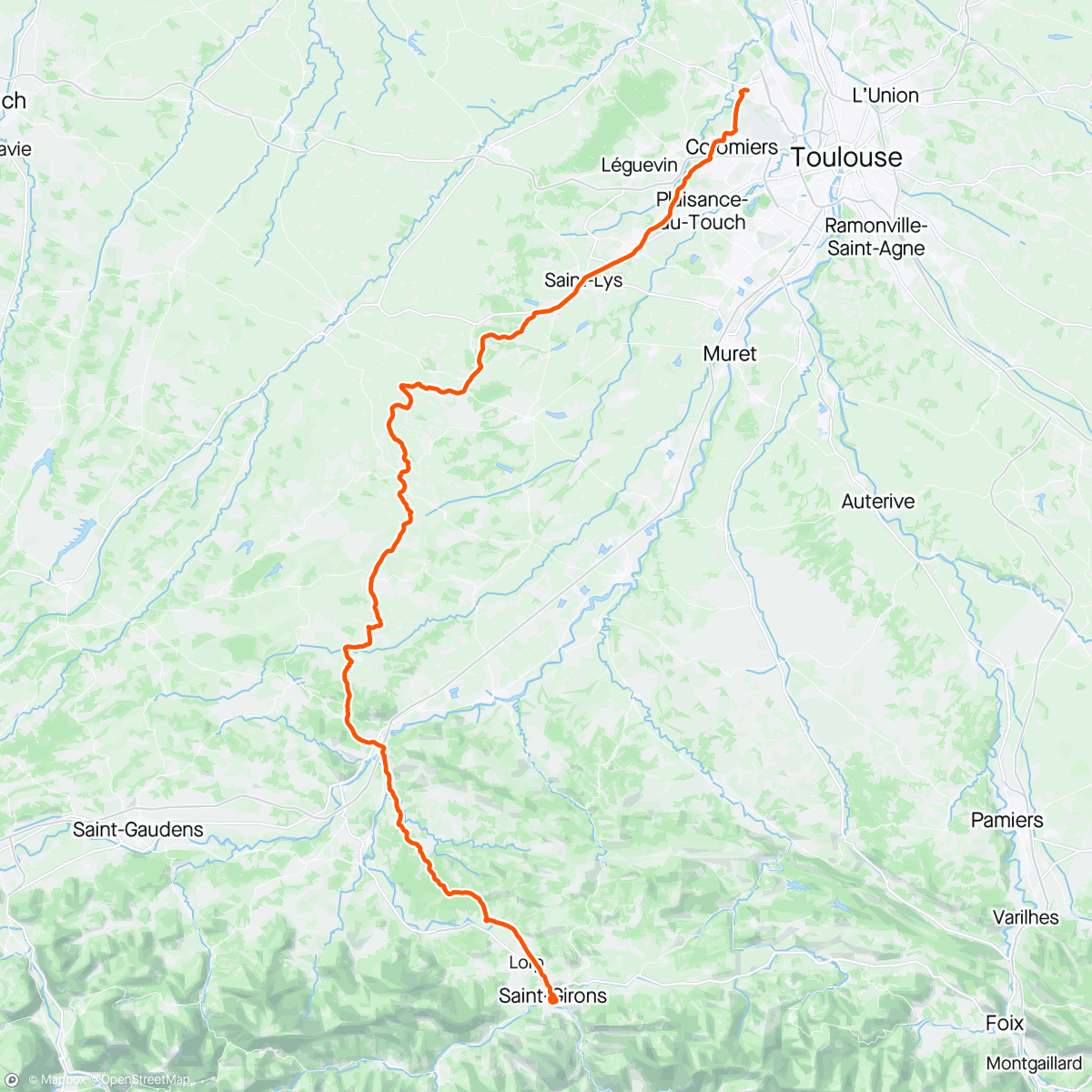 アクティビティ「Sortie vélo le midi」の地図