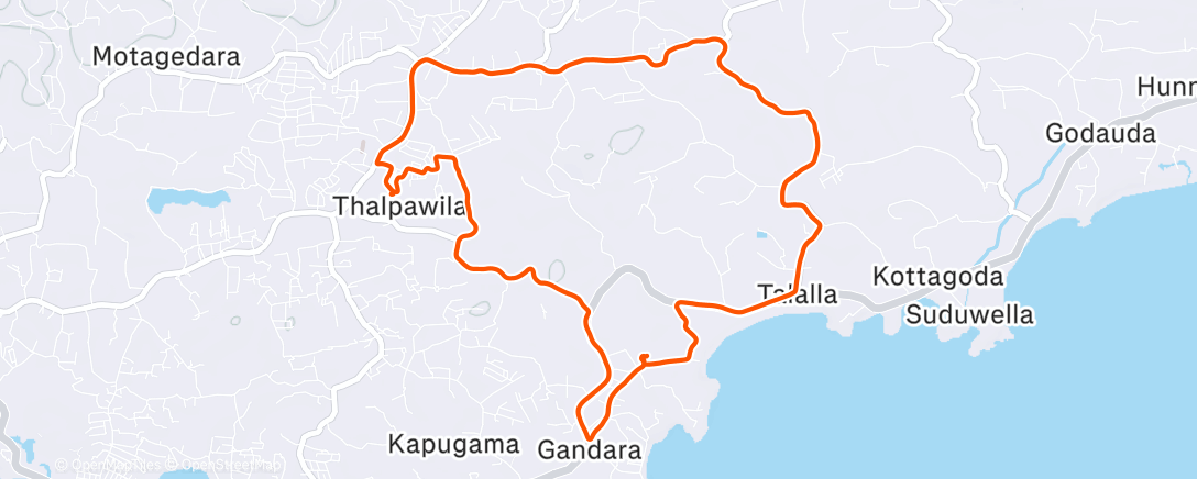 Map of the activity, Morning Run