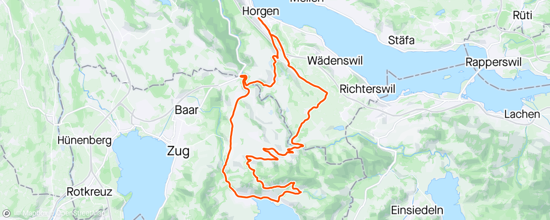 Map of the activity, Skirting Ägerisee