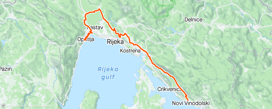 Map of the activity, Afternoon Ride