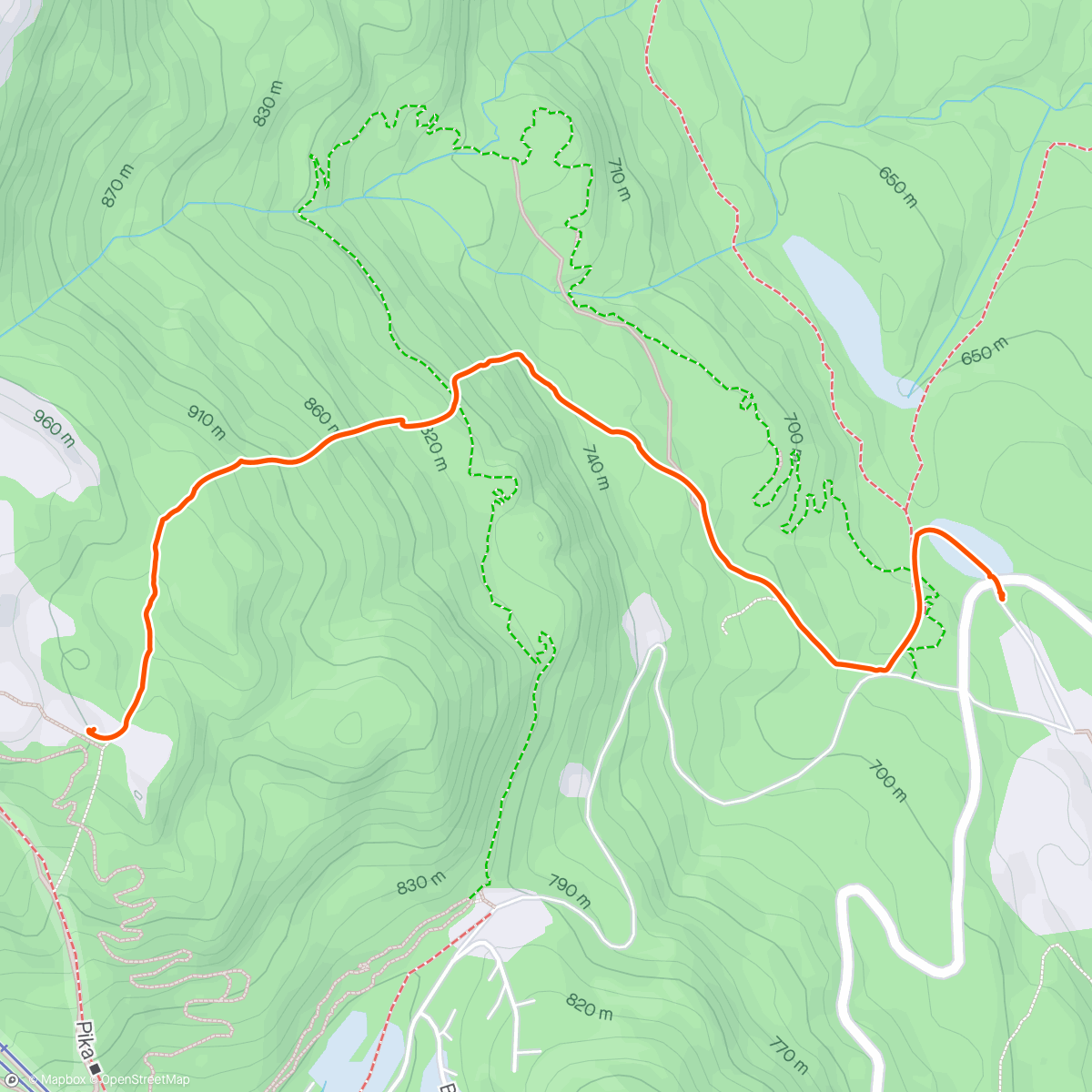 Map of the activity, Morning Backcountry ski