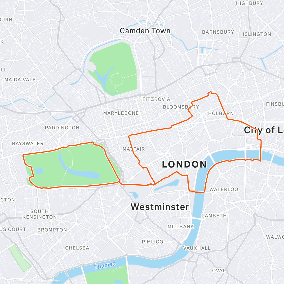 Map of the activity, Easy, Long & Wet Saturday Morning with Isaac & Nils