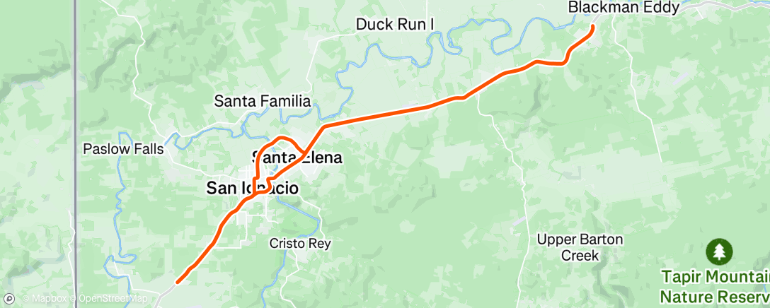 Map of the activity, Afternoon Ride