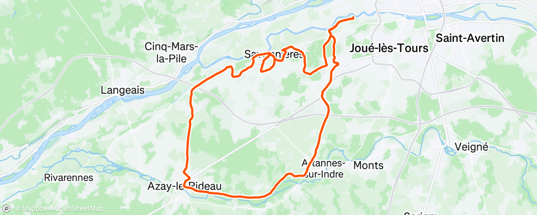 Map of the activity, Reposer son 🍑 sur son vélo