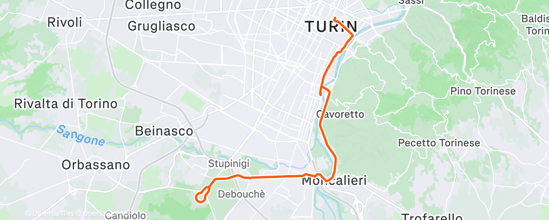 Map of the activity, Fiat Torino City Half Marathon