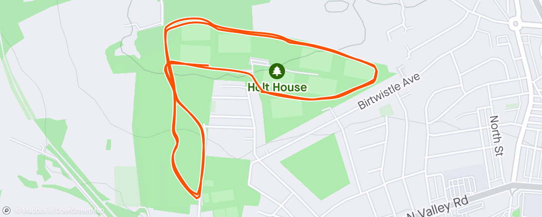 Map of the activity, Pendle Park run