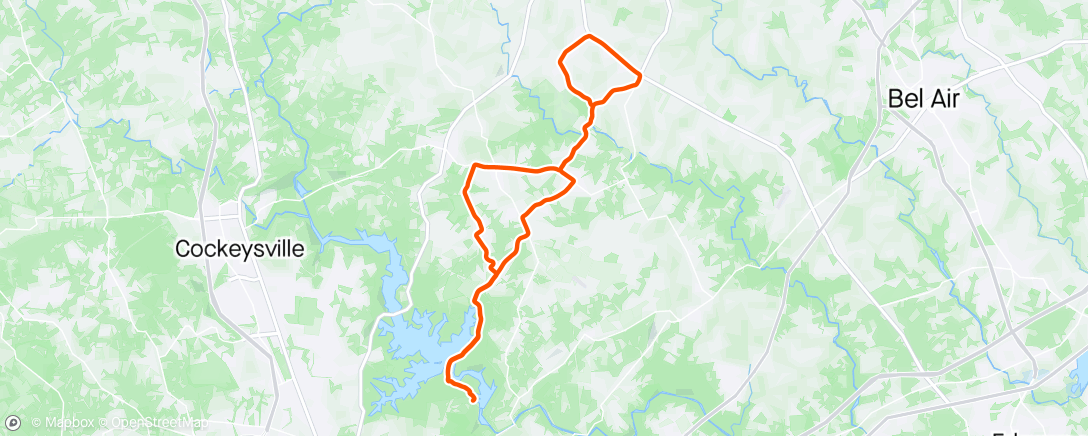 Map of the activity, First road ride + hills galore + 88 degrees