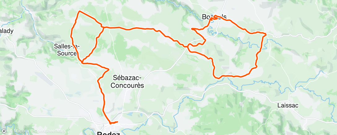 Map of the activity, Afternoon Ride