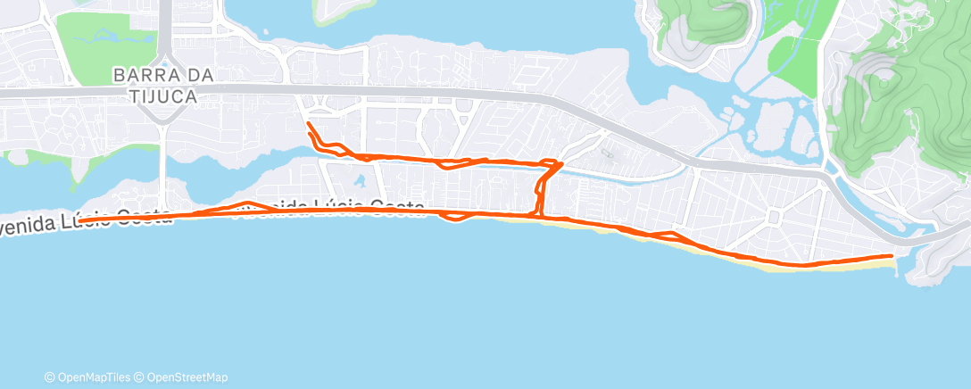 Map of the activity, Pedalada matinal