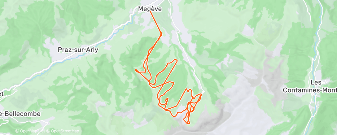 Карта физической активности (Megève Morning Ski)