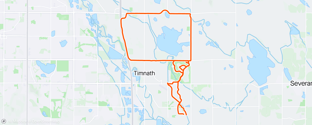 Map of the activity, Evening Ride