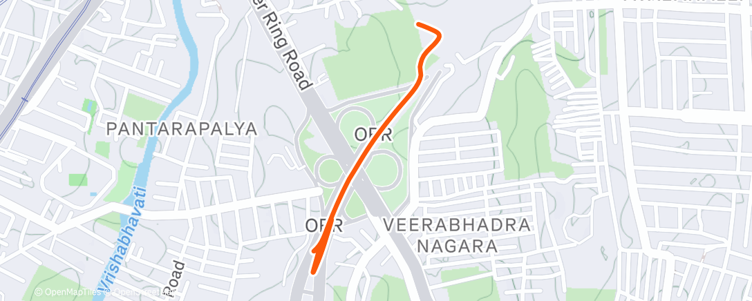Map of the activity, Morning Run