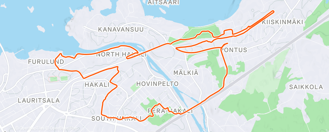 Map of the activity, Evening Mountain Bike Ride
