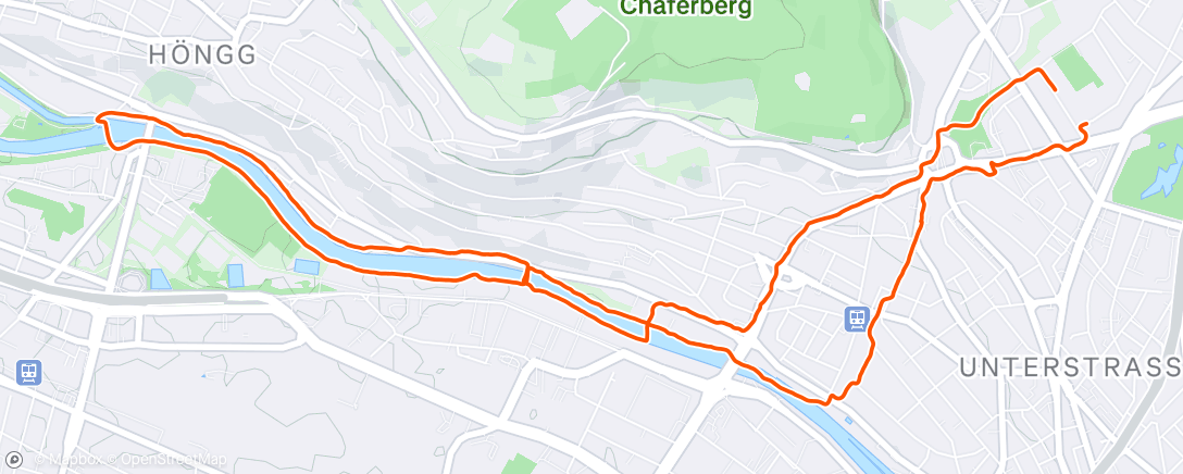 Map of the activity, Lauf mit Sarina und Henrik in Züri