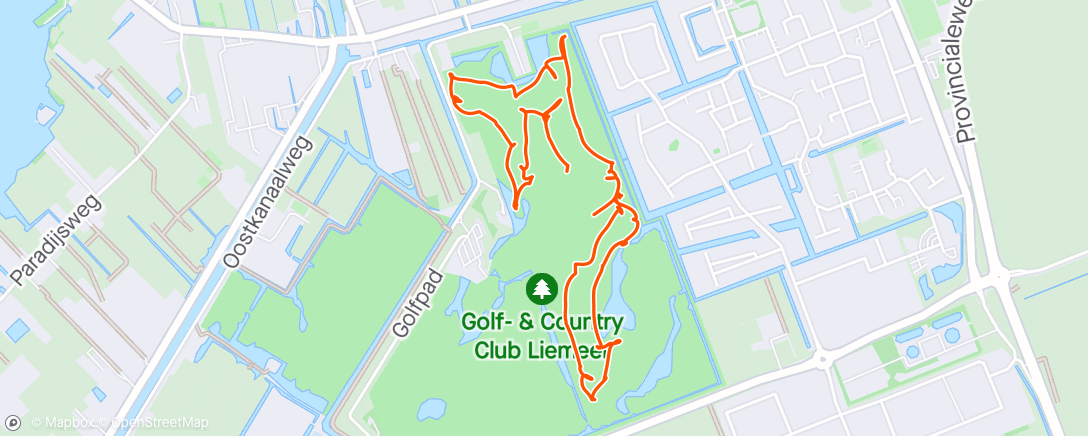 Map of the activity, Lekker rondje  golf