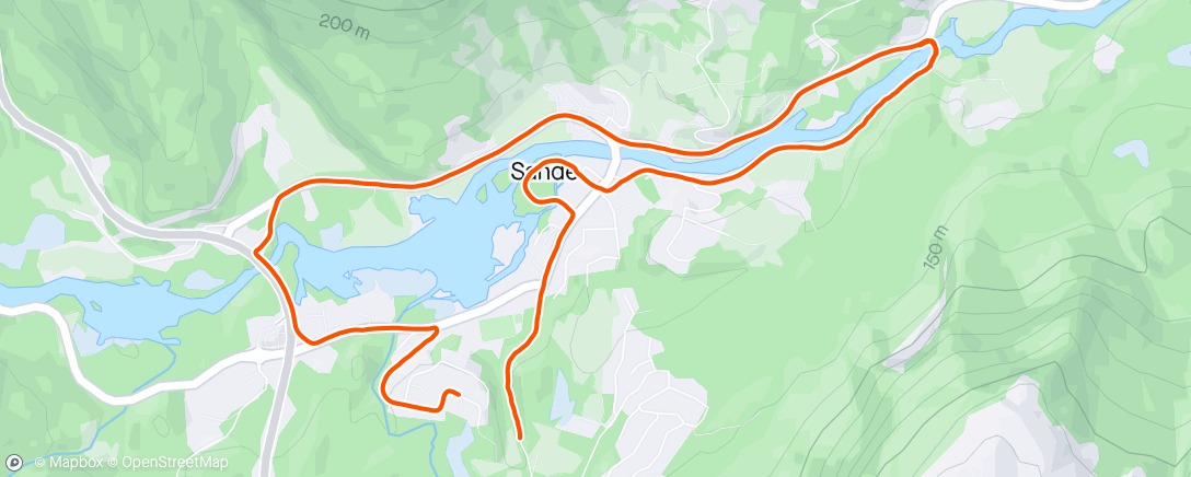 Map of the activity, Påskejoggen