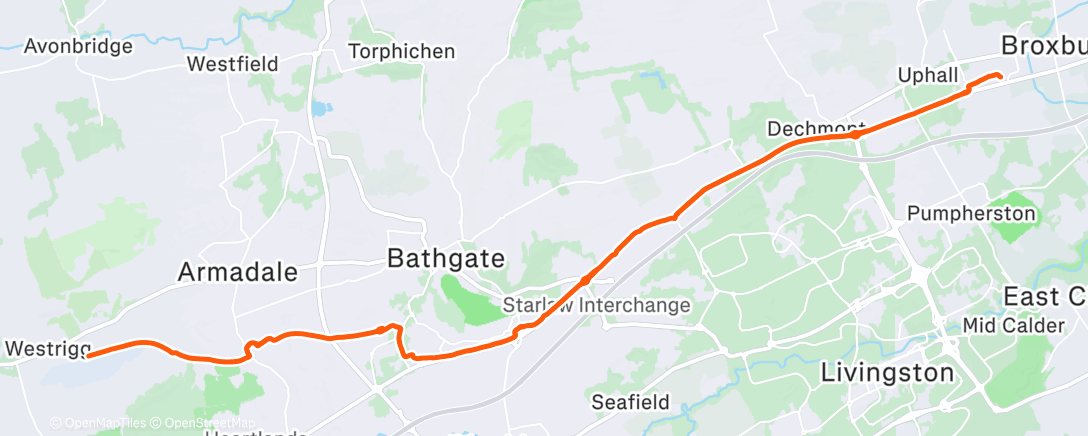 Map of the activity, Morning Ride